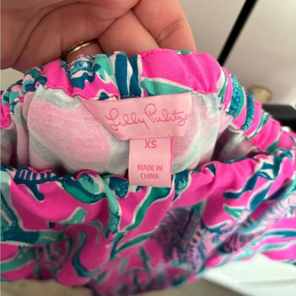Lilly Pulitzer pink elephant print romper size XS - Picture 3 of 3